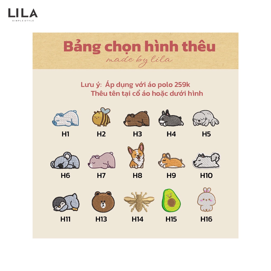 Áo POLO nam nữ THÊU HÌNH basic đẹp vải cá sấu COTTON giữ form bền bỉ, chống nhăn, thời trang nam cao cấp - LILA