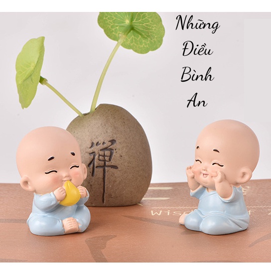 Tượng chú tiểu siêu đáng yêu mẫu 7 mang lại an nhiên trong cuộc sống 💕FREESHIP 50k💕 - Những Điều Bình An