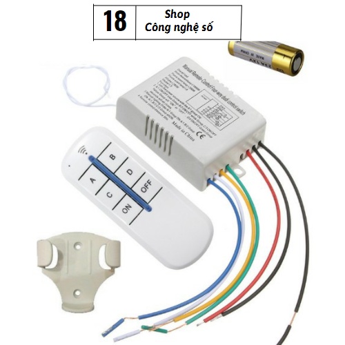 Công tắc 1 2 3 4 kênh- công tắc điều khiển từ xa RF 1 2 3 4 kênh- bật tắt thiết bị điện từ xa xuyên tường