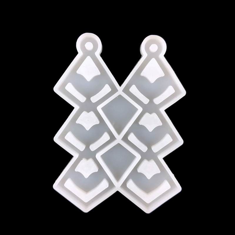 1 Khuôn Silicone Hình Trái Tim Làm Bông Tai DIY 6 Cái