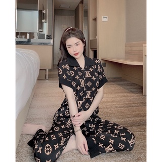Bộ lụa mango cánh dơi pijama mặc nhà cao cấp