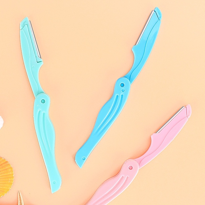 Bộ Dao Tỉa Lông Mày Dao Cạo Râu Dao Cạo Lông Mặt, có gấp gọn