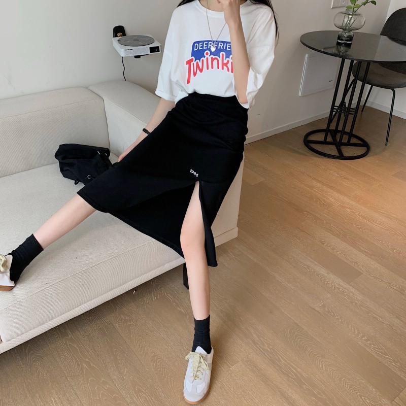 Chân Váy Midi XIAOZHAINV Thiết Kế Xẻ Tà Gợi Cảm Trẻ Trung | BigBuy360 - bigbuy360.vn