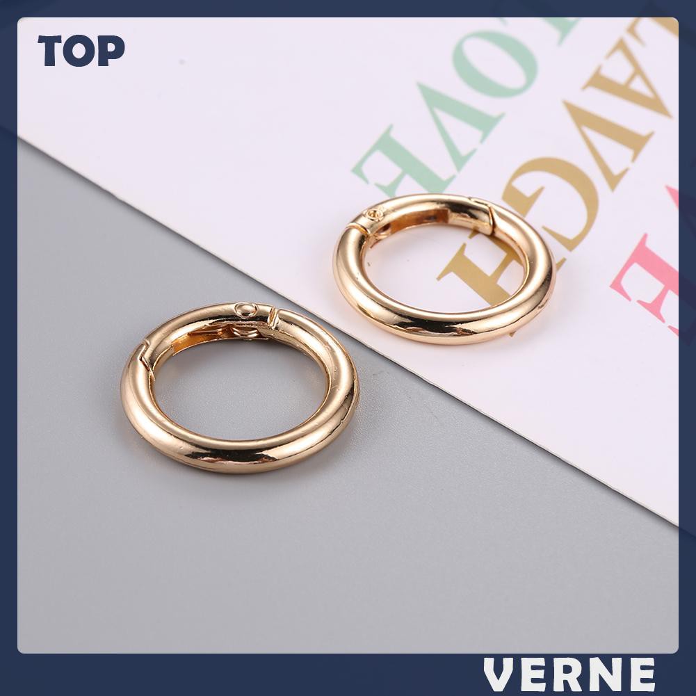 Set 2 Móc Khóa Túi Xách Hình Tròn 2cm Bằng Kim Loại Diy