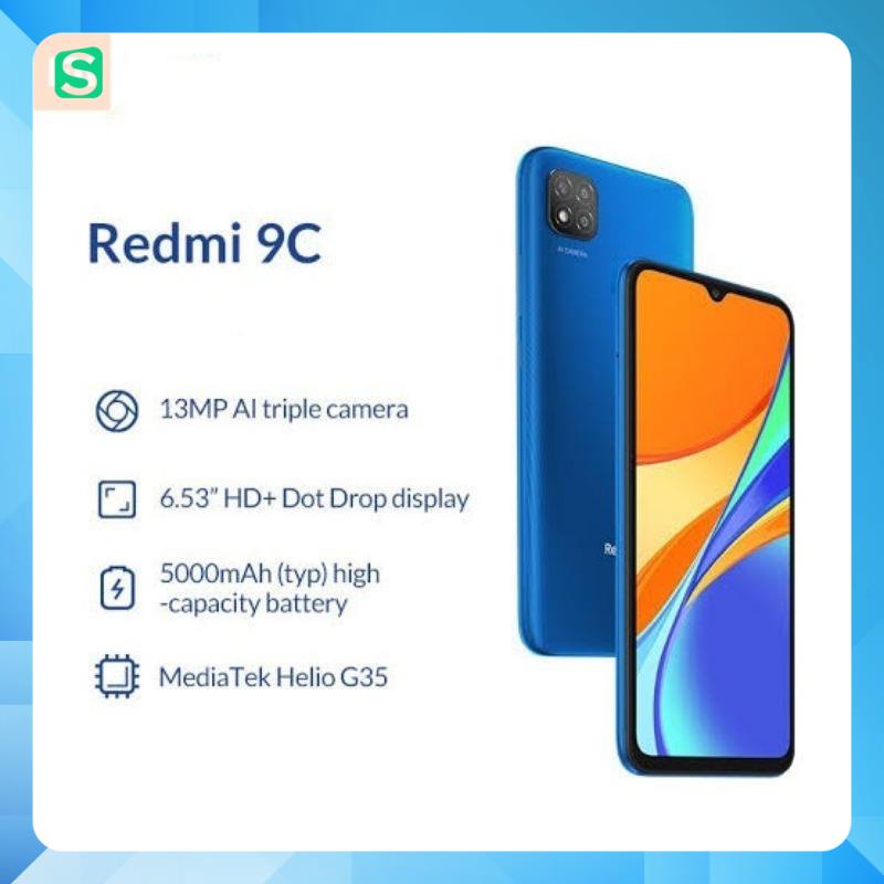 Điện thoại Xiaomi Redmi 9C (4GB/128GB)- Hàng CHÍNH HÃNG Nguyên Seal Fullbox bảo hành 12 tháng UA1