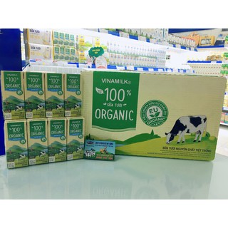 SỮA TƯƠI TIỆT TRÙNG VINAMILK 100% ORGANIC KHÔNG ĐƯỜNG - THÙNG 48 HỘP 180ML
