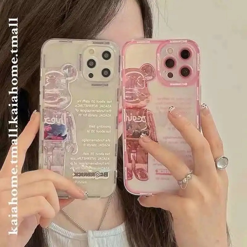 Ốp Điện Thoại Trong Suốt Hình Gấu Cho iPhone