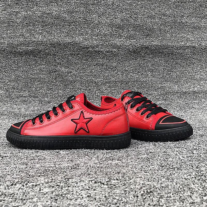 Giày thể thao, giày sneaker nữ 5326 Giày sneaker nam da tổng hợp dày dặn