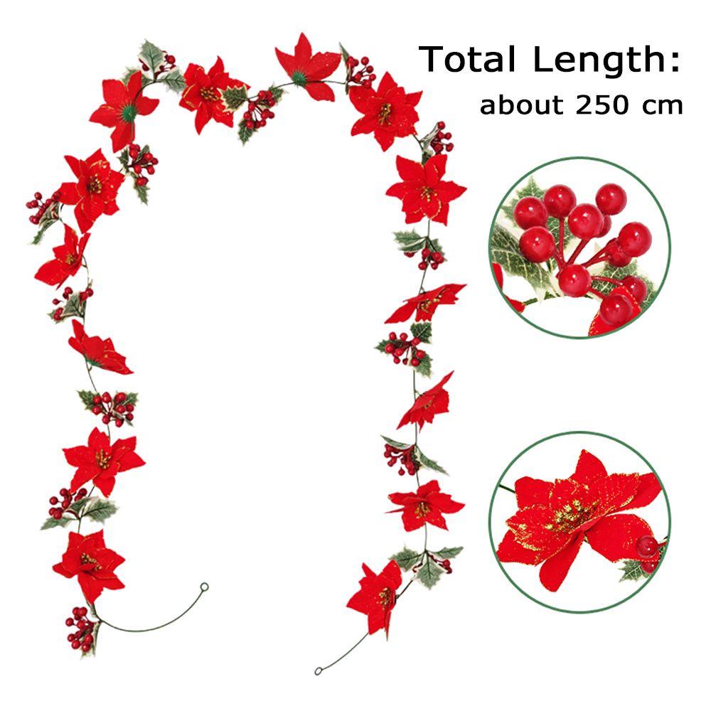 FOREVER Dây Lá Bạch Đàn Nhân Tạo Màu Đỏ Trang Trí Phông Nền Tiệc Cưới / Giáng Sinh DIY