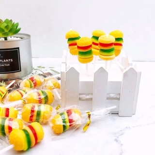 1 cây Kẹo dẻo trái cây hình Hamburger cute