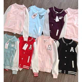 Áo bomber bé gái bé trai dư xịn 5-14y