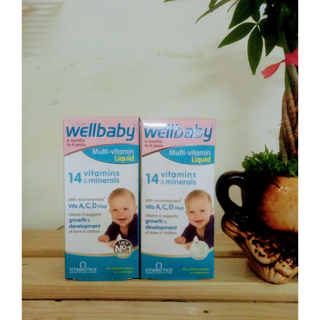 Vitamin tổng hợp Wellbaby tăng đề kháng - 150ml cho bé date 2023