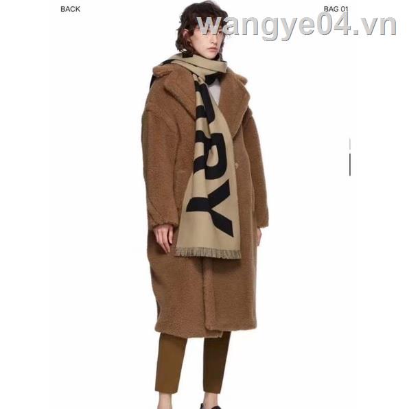 BURBERRY Khăn Choàng Cổ Hai Mặt Bằng Vải Cashmere Hai Màu Kích Thước 33 * 188cm