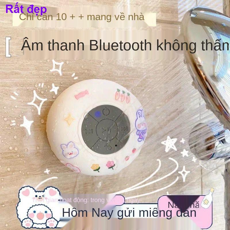 bộ sạc máy ghi âm lái xe đĩa Ubluetooth không dây chống nước dễ thương nhỏ Âm thanh cốc hút phòng tắm mini loa si