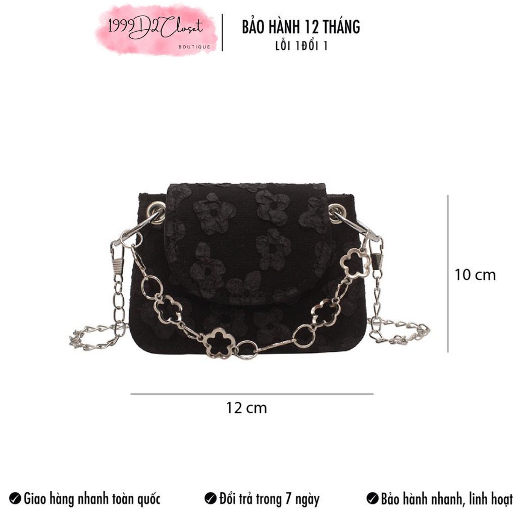 Túi Mini Nữ Đeo Chéo Phối Dây Xích Phong Cách Hàn Quốc Dễ Thương Mã D1