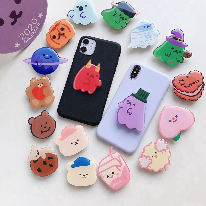 Cute Designs Pop Socket Cute Air Bag Phone Holder Soft Silicone Stand PopSocket