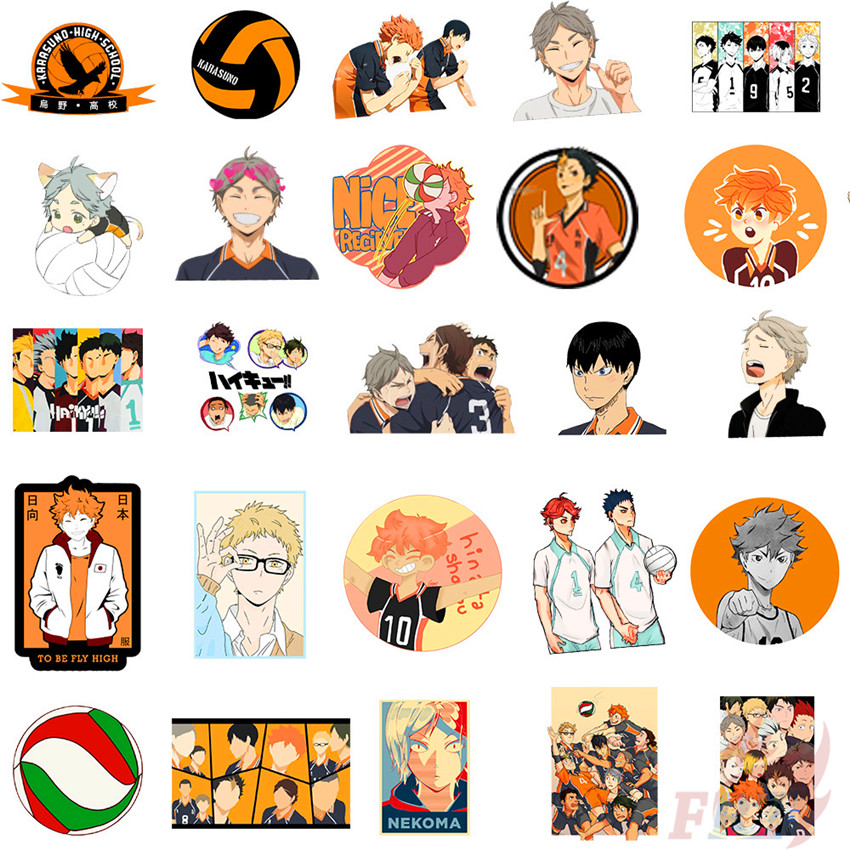 100Pcs/Set ❉ Haikyuu!! Series C - Anime Stickers ❉ Cartoon DIY Fashion Waterproof Doodle Decals Stickers