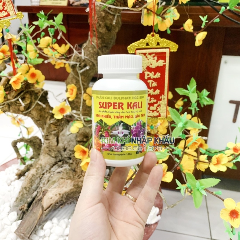 Super kali cho lan, phân bón super kali giúp cây ra hoa nhiều lọ 100g - T213