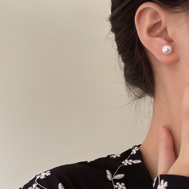 Khuyên Tai Đính Ngọc Trai Phong Cách Retro Thời Trang Cho Nữ