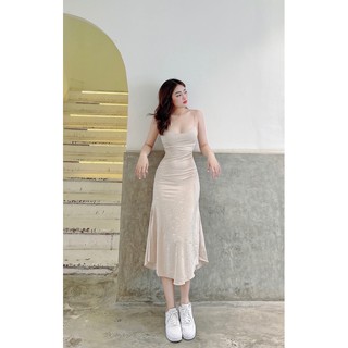 Váy lụa 2 dây dự tiệc, Đầm body 2 dây dự tiệc