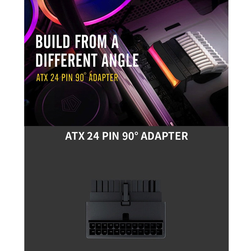 Won 90° Bộ Chuyển Đổi Nguồn Điện 24 pin Sang 24pin