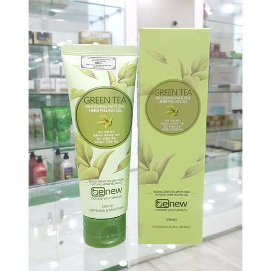 MỸ PHÂM CHÍNH HÃNG-  Kem tẩy da chết trà xanh BENEW GREEN TEA PEELING GEL 120ml/ Hộp