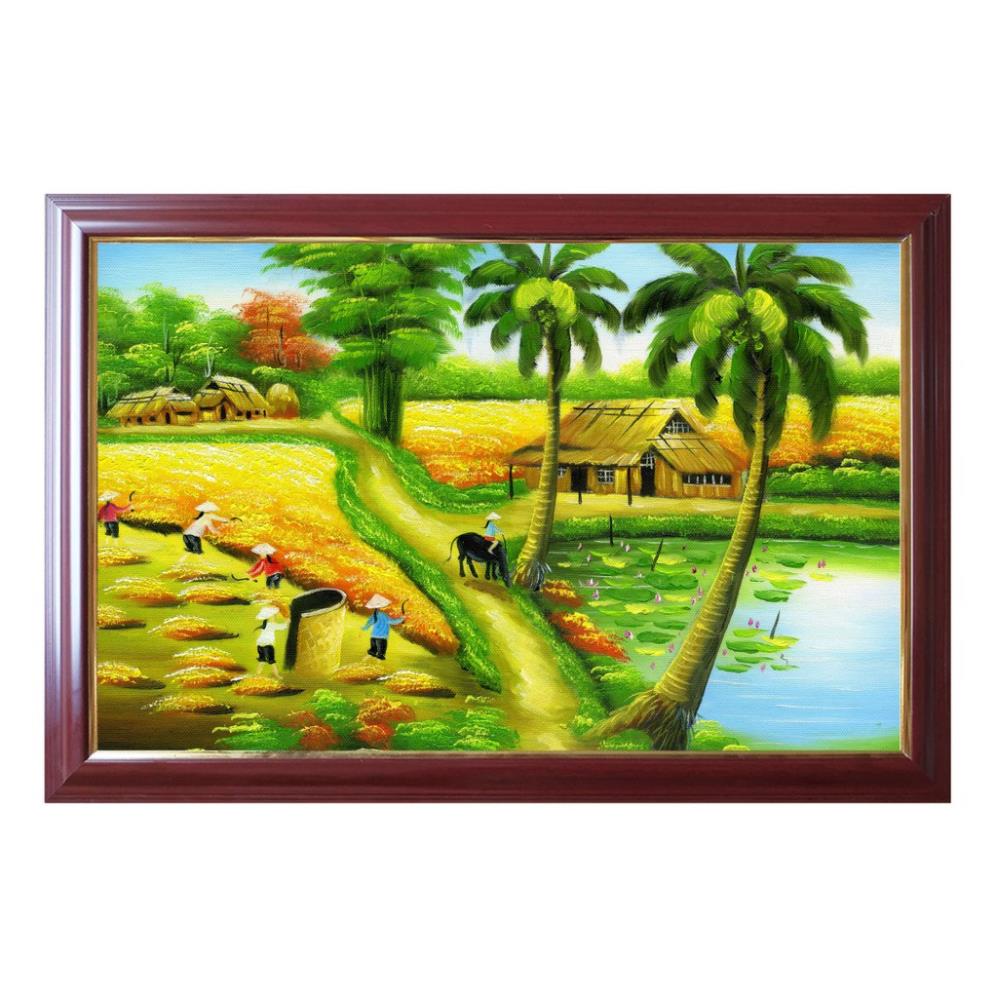 Tranh treo tường, tranh phong cảnh làng quê, tranh thiên nhiên, tranh đồng quê treo tường