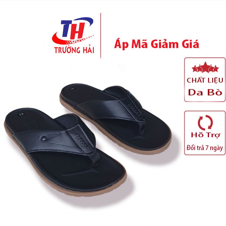 Dép kẹp nam màu đen đế doctor cao 2.5cm thời trang nam cao cấp 136