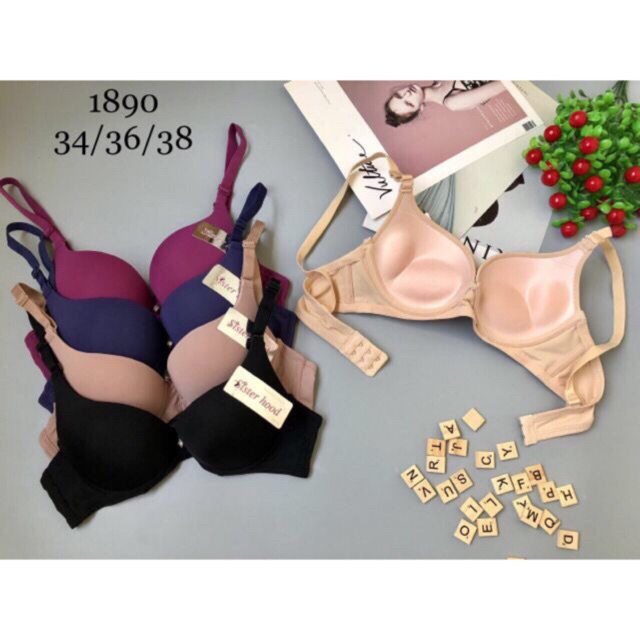 Áo ngực nữ nâng đẩy, áo đồ lót, nội y Thái Lan Sister Hood 1890 mút kép cao cấp, Leblur