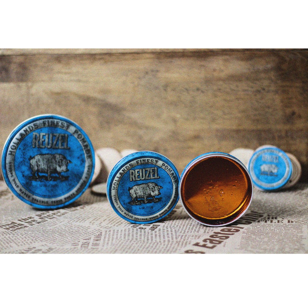 [ MUA NGAY KÉO LỠ ] [Chinh Hãng ] Sáp Vuốt Tóc REUZEL BLUE POMADE 113g 4oz 5.0