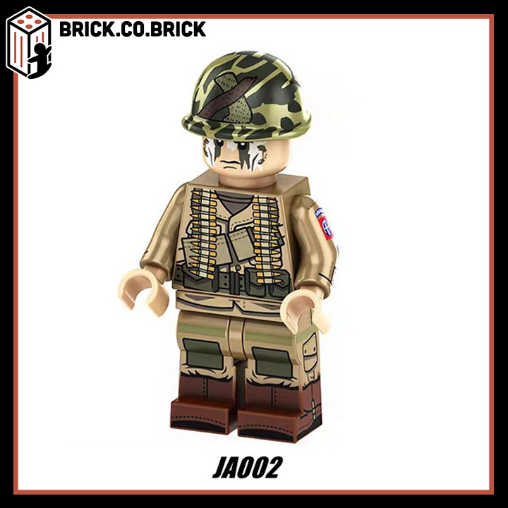 Lính Mỹ Đồ chơi Mô hình Military Army Quân Đội Xếp hình Thế chiến American Soldier Minifigure World War JA001