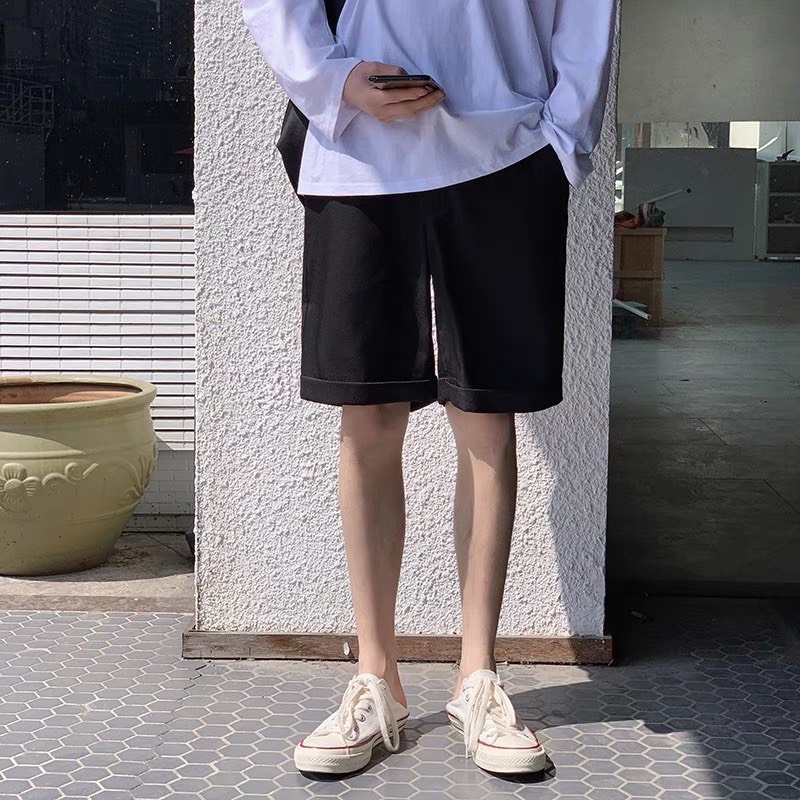 Quần Short Kaki Nam Nữ Basic Unisex ,Quần đùi nam nữ Thun Kaki co dãn .