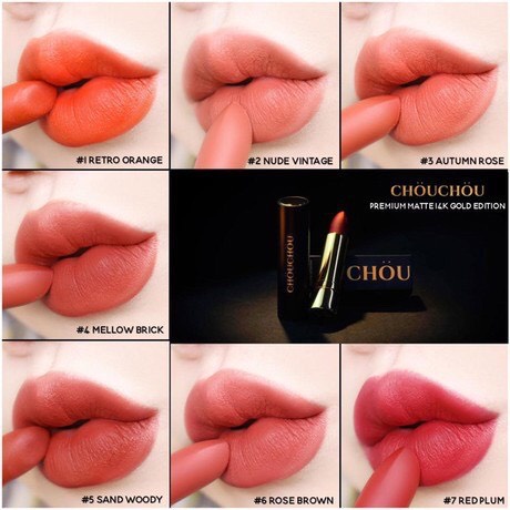 Son Thỏi Mạ Vàng CHOUCHOU PREMIUM MATTE 14K GOLD EDITION CLOUDORIS