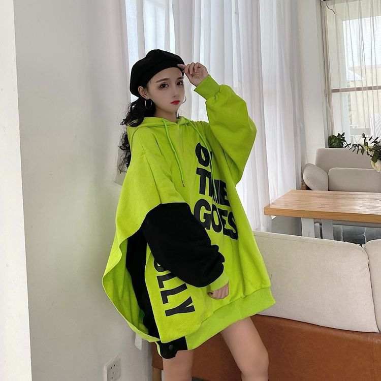 [ORDER] Áo hoodie thời trang tay dài độc lạ form rộng thiết kế gài nút có thể mở nút thành xẻ tà ulzzang ( 2 màu )