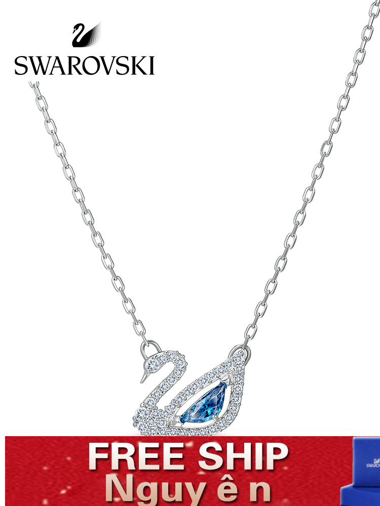 FREE SHIP Dây Chuyền Nữ Swarovski DAZZLING SWAN Thiên nga xanh Necklace Crystal FASHION cá tính Trang sức trang sức đeo THỜI TRANG