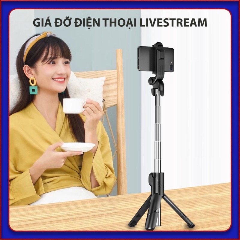 Gậy Chụp Ảnh Bluetooth 3 Chân Đa Năng Selfie Cao Cấp Tripod