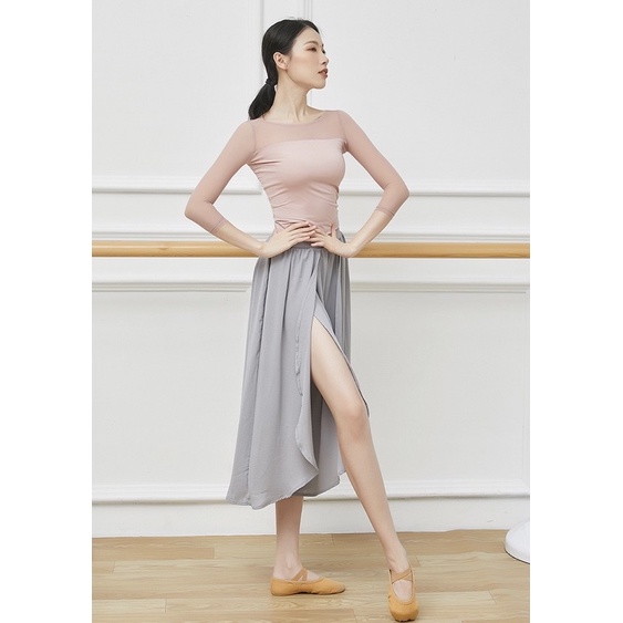 Áo tập múa cổ trang, múa đương đại, múa hiện đại, tập yoga, gym, zumba, thể thao phối lưới 4827