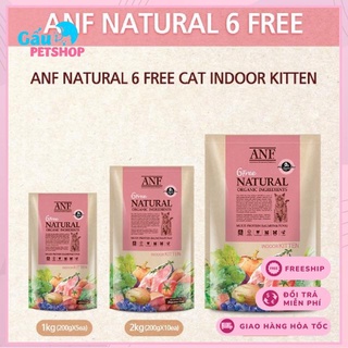ANF CAT 2KG 6 FREE NATURAL INDOOR KITTEN | HẠT KHÔ HỮU CƠ CHO MÈO CON 2kg