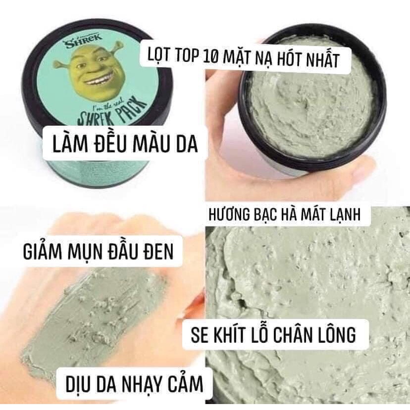 Mặt Nạ Đất Sét Shrek Pack - Mặt Nạ Lột Mụn Sherk Peel-Off