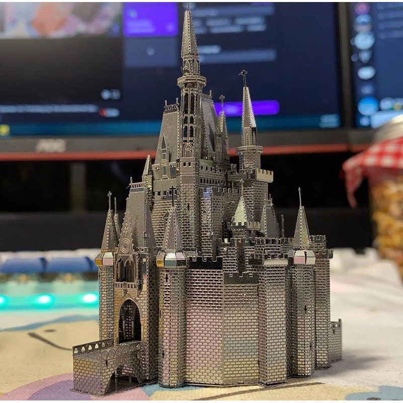 Mô Hình Lắp Ráp 3d Kim Loại Lâu Đài Công Chúa Lọ Lem Cinderella Castle [Chưa Lắp]