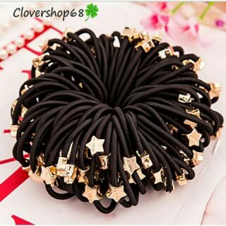 Set 10 dây buộc tóc đính hạt