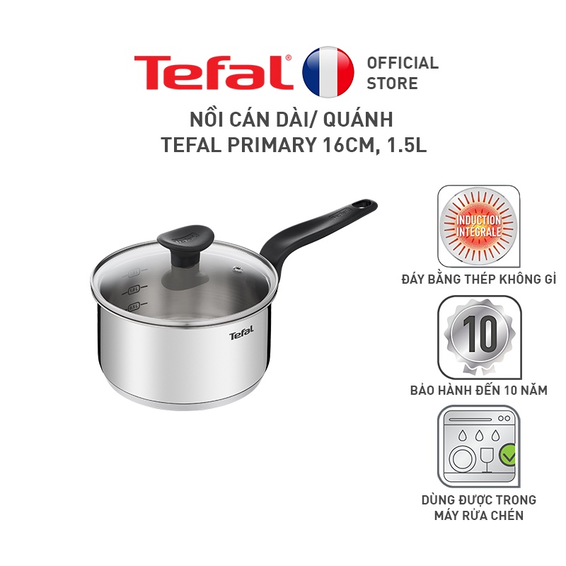 [Mã LIFEHL25 giảm 10% đơn 350K] Bộ nồi Tefal Primary 16/20/24cm (quánh 16cm - 1.5L, nồi 20cm - 3L, nồi 24cm - 5.3L)