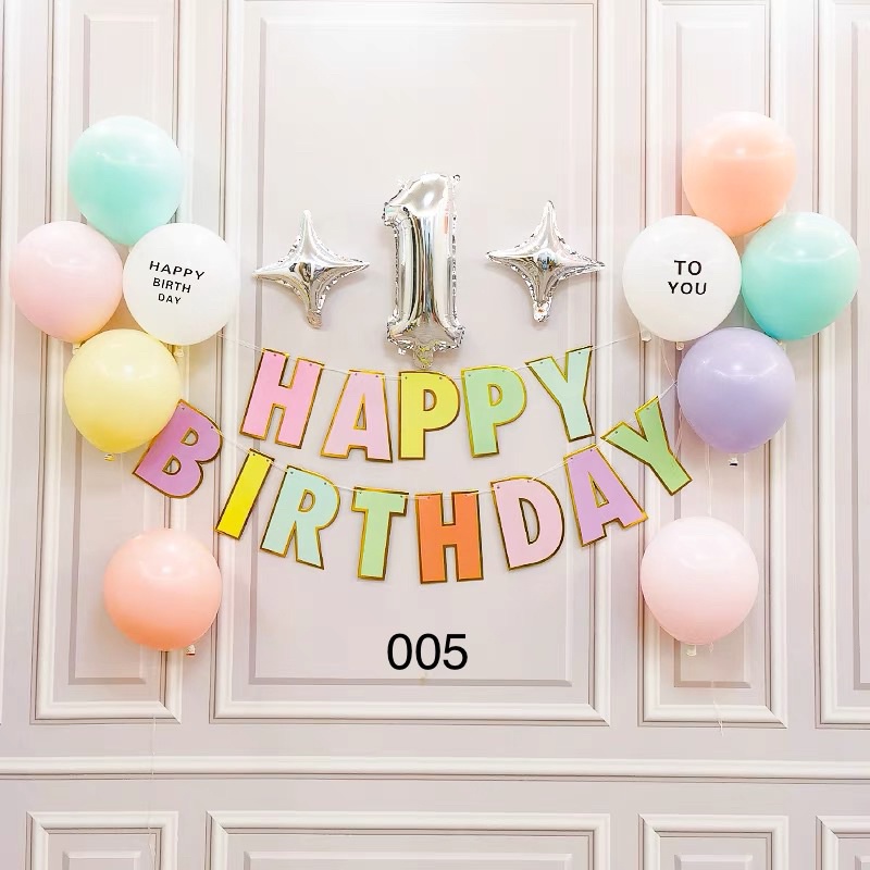 Set trang trí sinh nhật đơn giản [FREESHIP] - Happy birthday