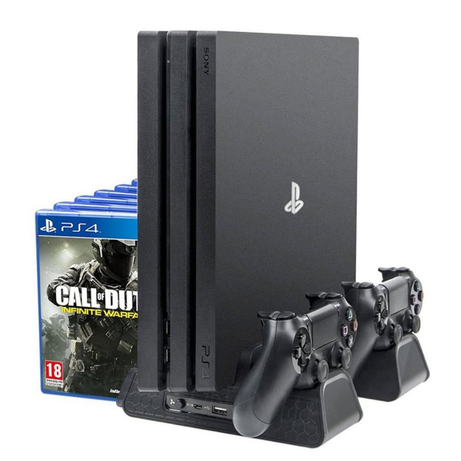 Freeship 50k Đế Tản Nhiệt Kèm Khay Đựng Đĩa Game Cho Máy PS4 Pro & PS4 Slim– Hàng Nhập Khẩu -dc3817