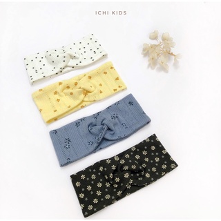 Turban chéo vải cotton hàn dễ thương cho bé