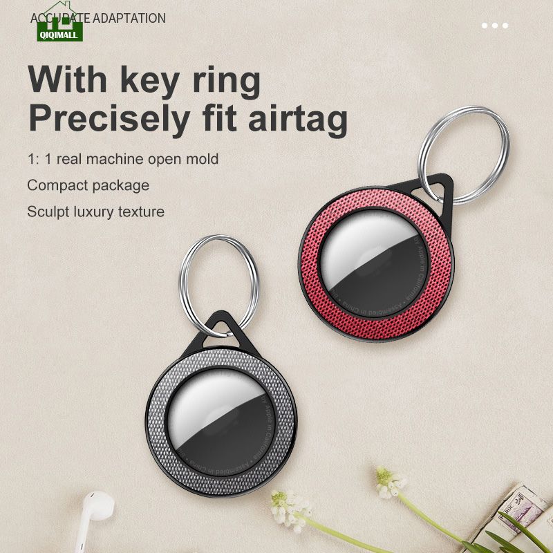 Qiqi Vỏ Da Pc Cứng Bảo Vệ Toàn Diện Chống Thất Lạc Cho Apple Airtags Airtag