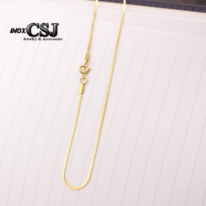 dây chuyền nữ inoxsố 8 nhỏ nhí khóa xịn màu vàng siêu đẹp, bền màu, chuẩn thời trang