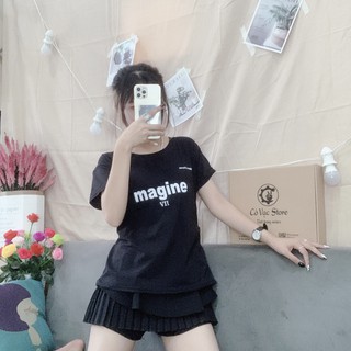 Freeship áo thun tay lỡ nam nư chất cotton