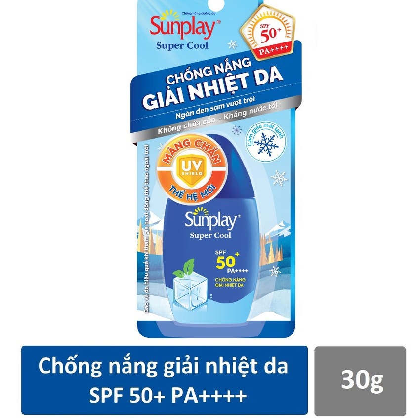 Sữa chống nắng giải nhiệt da Sunplay super cool SPF50+ kem chống nắng hiệu quả tuýp 30g.suckhoechomoinha