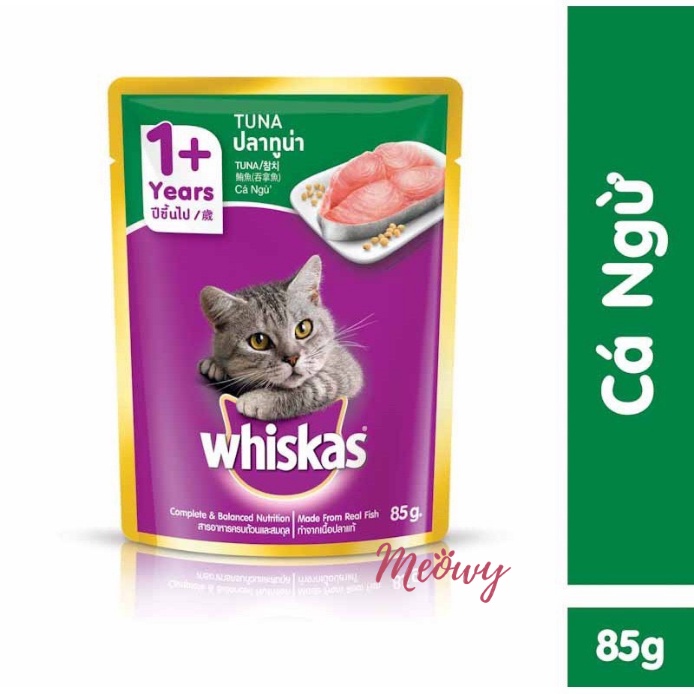 1 thùng pate Whiskas 28 gói 80gr cho mèo